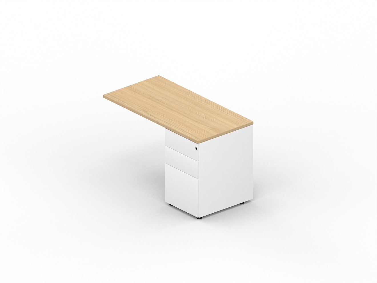 Table extension desk on metal pedestal K1