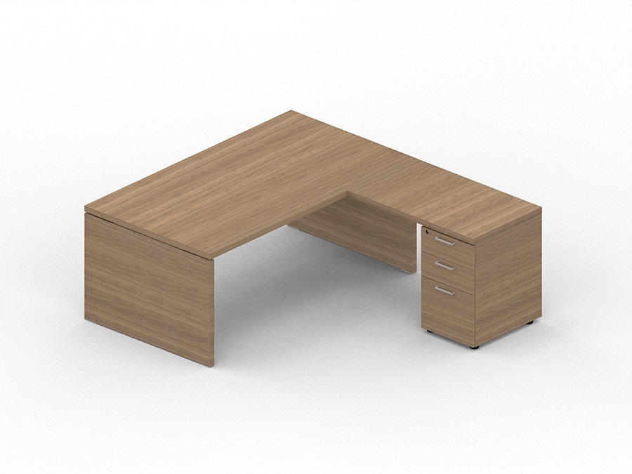 Corner desk X5 with table on pedestal